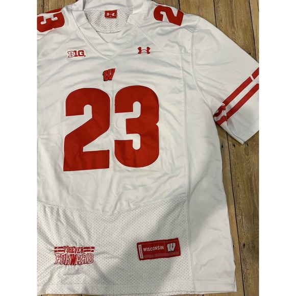 Wisconsin Badgers #23 Jonathan Taylor White Under Armour Replica Jersey sz XL - Picture 3 of 8
